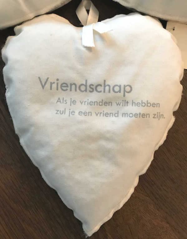 Lavendel hart met tekst