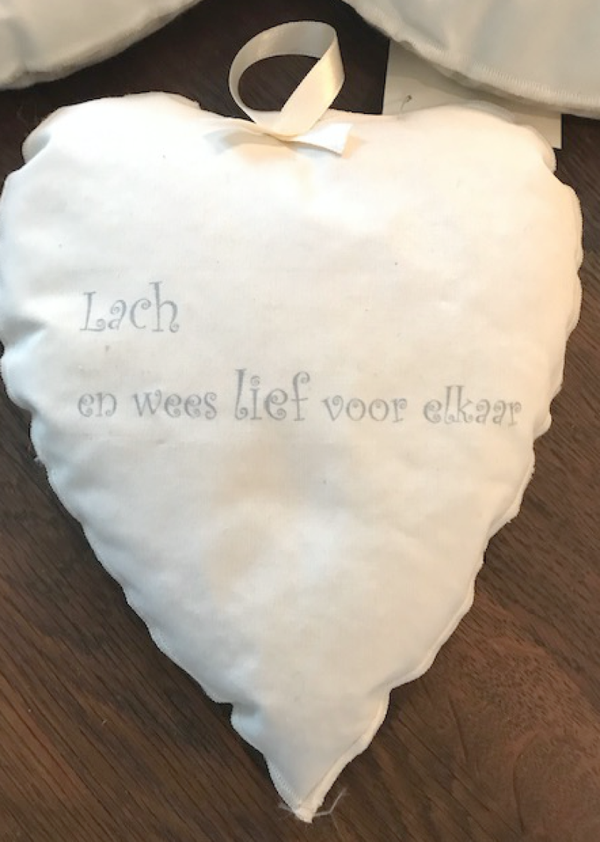 Lavendel hart met tekst