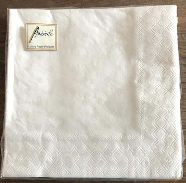 Ambiente servetten Dots white