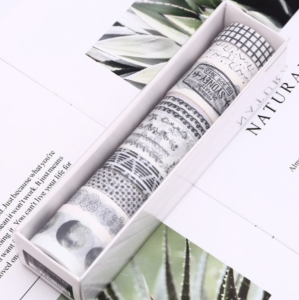 Washi tape ‘Grafisch’ zwart / wit