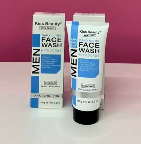 Limpiador facial caballero con exfoliante