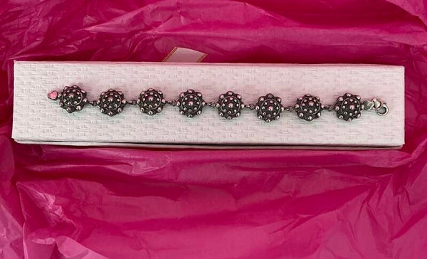 Pulsera de Plata de Ley envejecida con charro en relieve