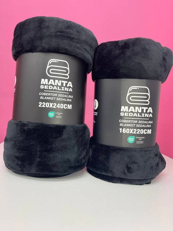 Manta lisa gris marengo