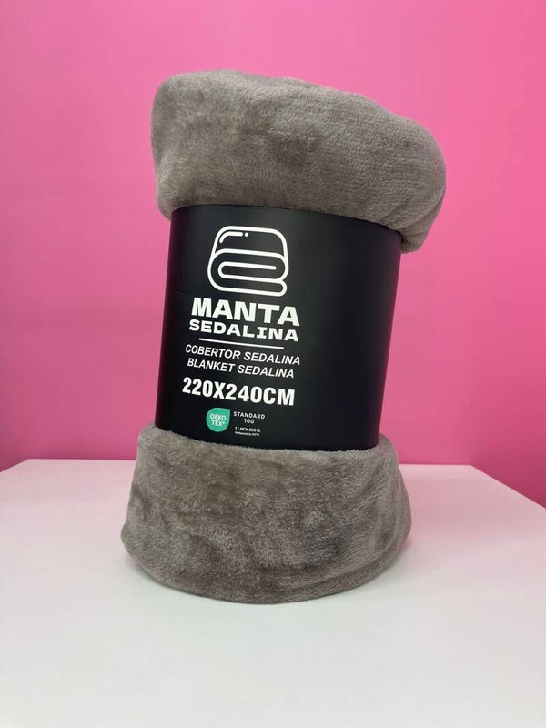 Manta grande gris topo