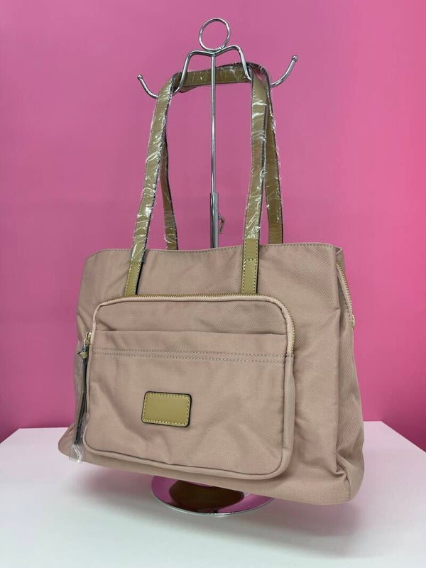 Bolso loneta bicolor rosa