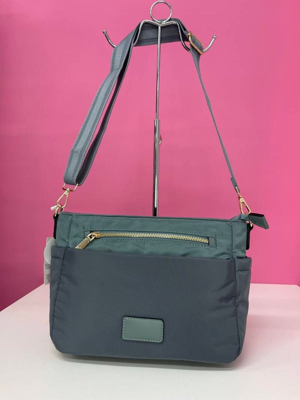 Bolso bandolera nailon azules