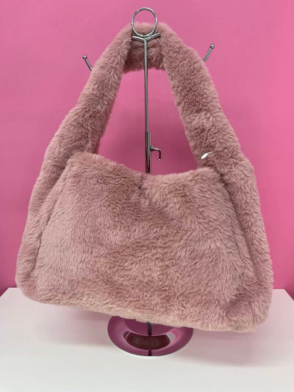 Bolso de pelo rosa