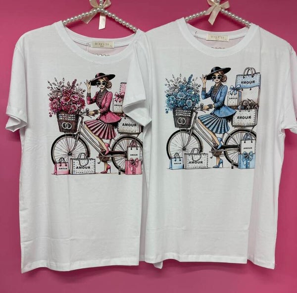 Camiseta chica bicicleta
