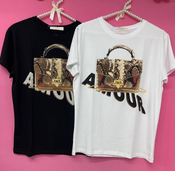Camiseta bolso amour