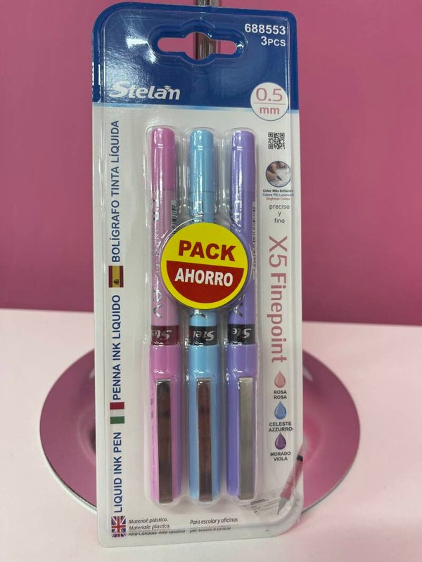 Pack bolígrafos color gel