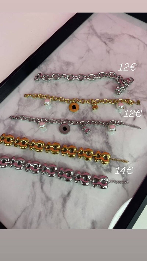 Pulseras de acero antialérgico e inoxidables