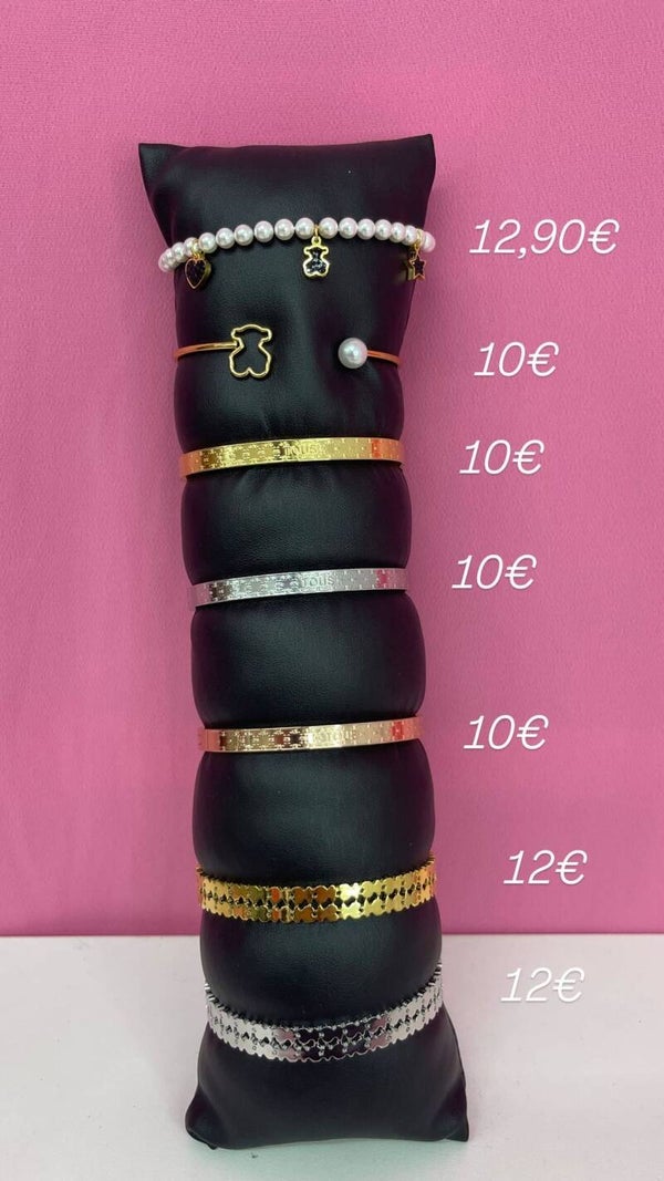 Pulseras de acero antialérgico del osito