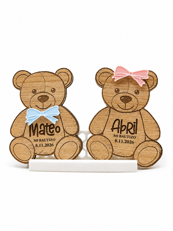 🧸 Detalle de bautizo «Dulce Osito»