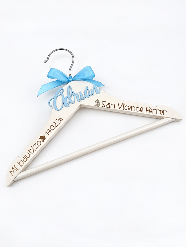 PERCHA BAUTIZO PERSONALIZADA