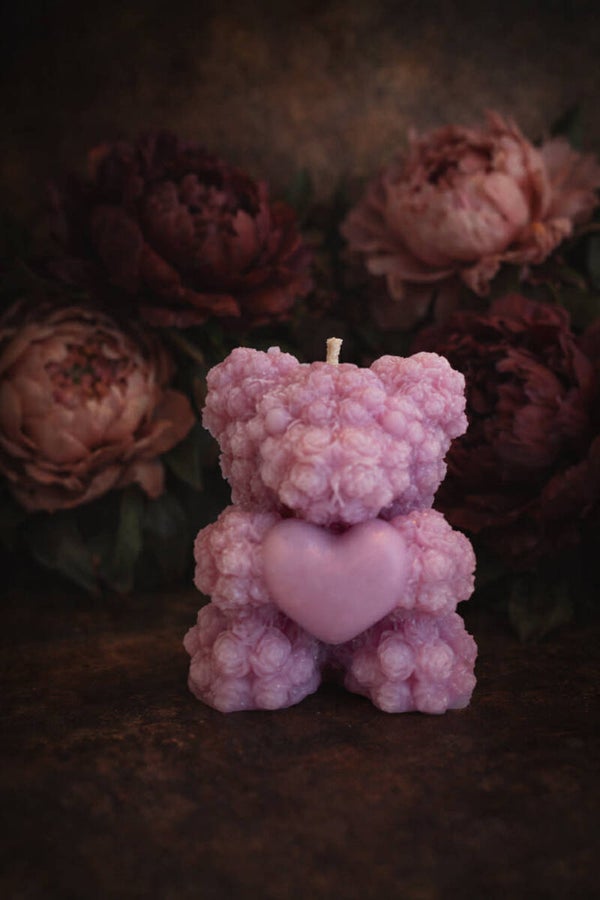 A Thousand Wishes – Bear with Heart Candle