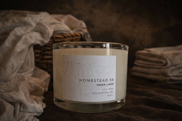 Fresh Linen – 15oz Soy Wax Candle