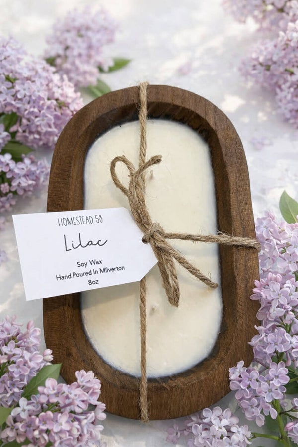 Lilac Soy Wax Dough Bowl Candle – 8oz