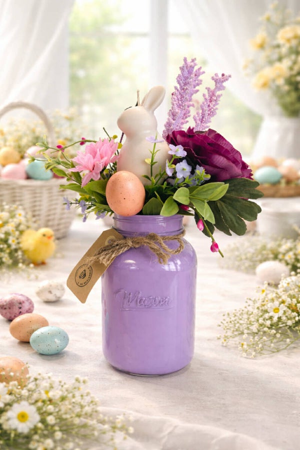 Bunny Candle Faux Arrangement