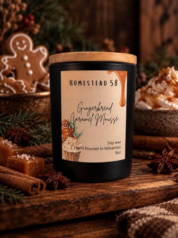 Gingerbread Caramel Mousse Soy Wax Candle – 5oz
