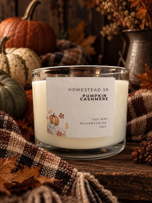 Pumpkin Cashmere Soy Candle – 15 oz
