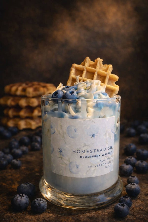 12oz Blueberry Waffle Dessert Candle