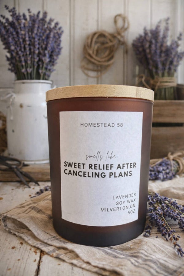 Sweet Relief After Canceling Plans – Lavender Soy Candle