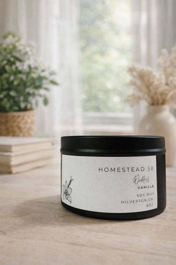 Vanilla- Soy Wax Wickless Candle 8oz