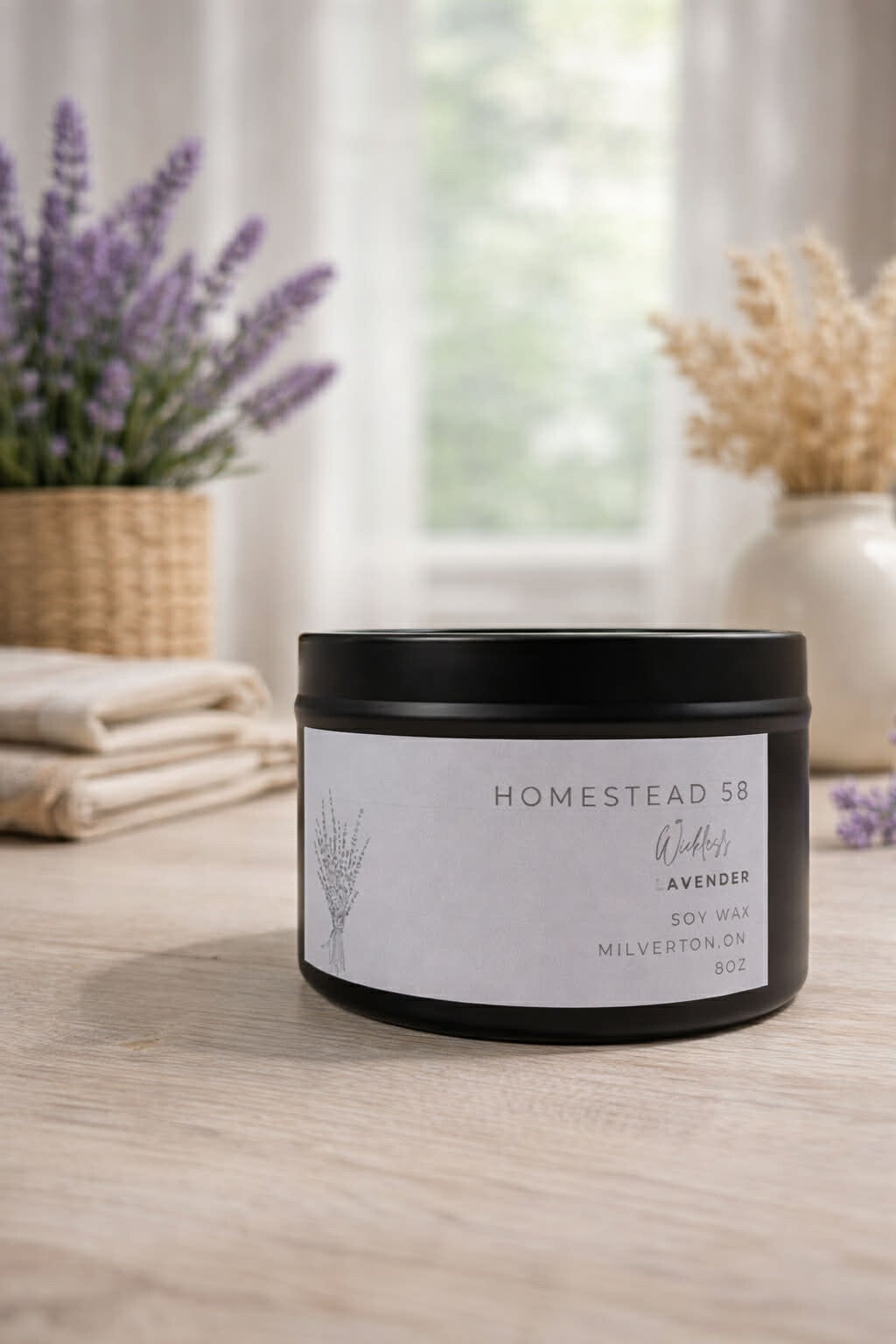 Lavender- Soy Wax Wickless Candle 8oz