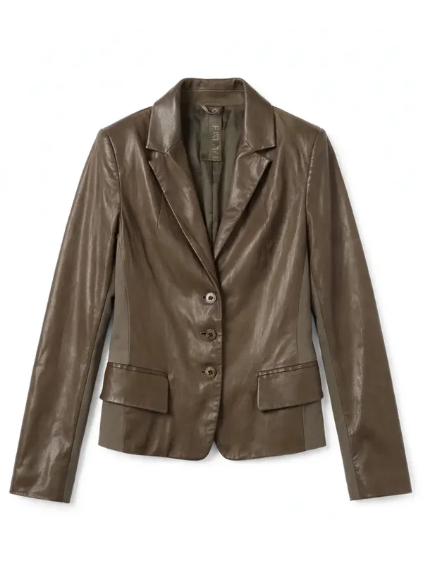 PATRIZIA PEPE, Leder Stretch Blazer, XS