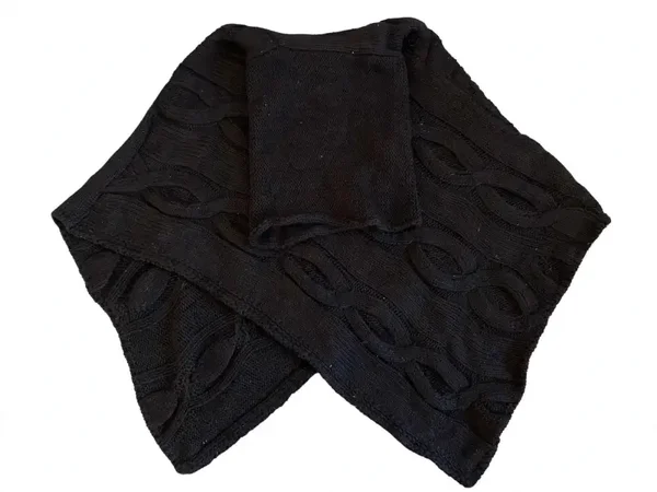 LANGHALS PONCHO, Baumwolle Triangel, M