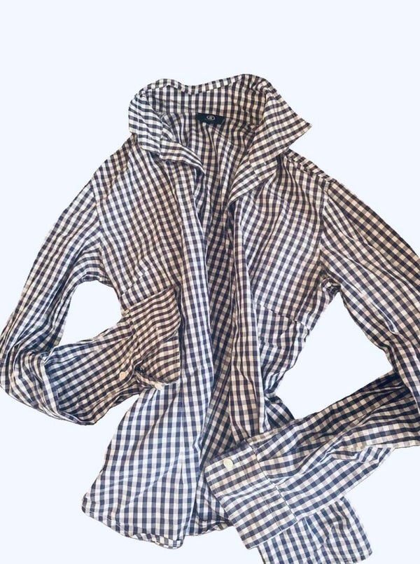 BOGNER Damenbluse blauweiß kariert, S