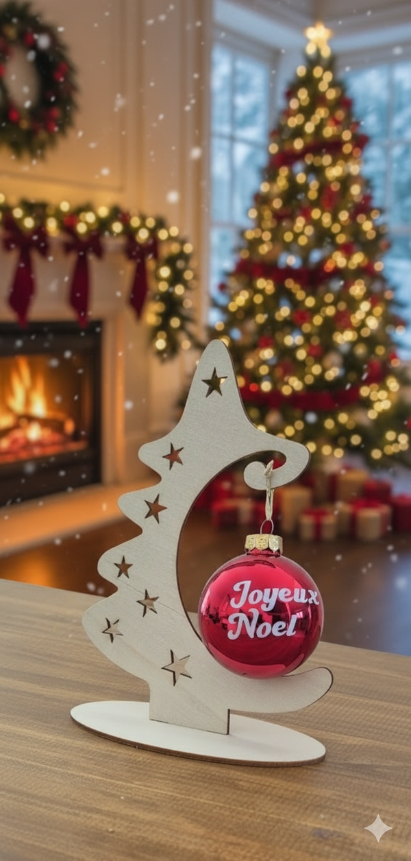 Sapin de Noël  avec sa boule personnalisé