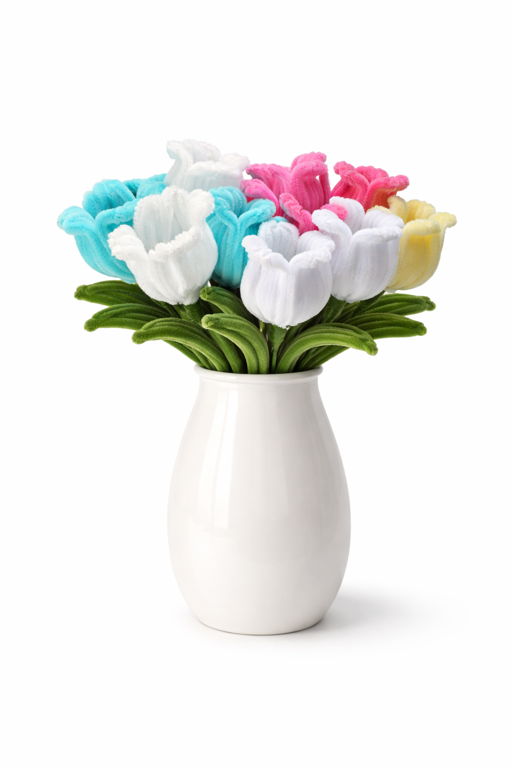 🌷 Handgemachter Tulpenstrauß aus Pfeifenreinigern 🌷