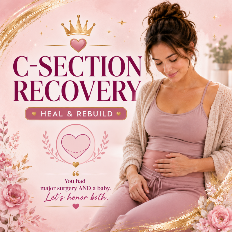 C-Section Recovery program - postpartum workout program for c-section recovery