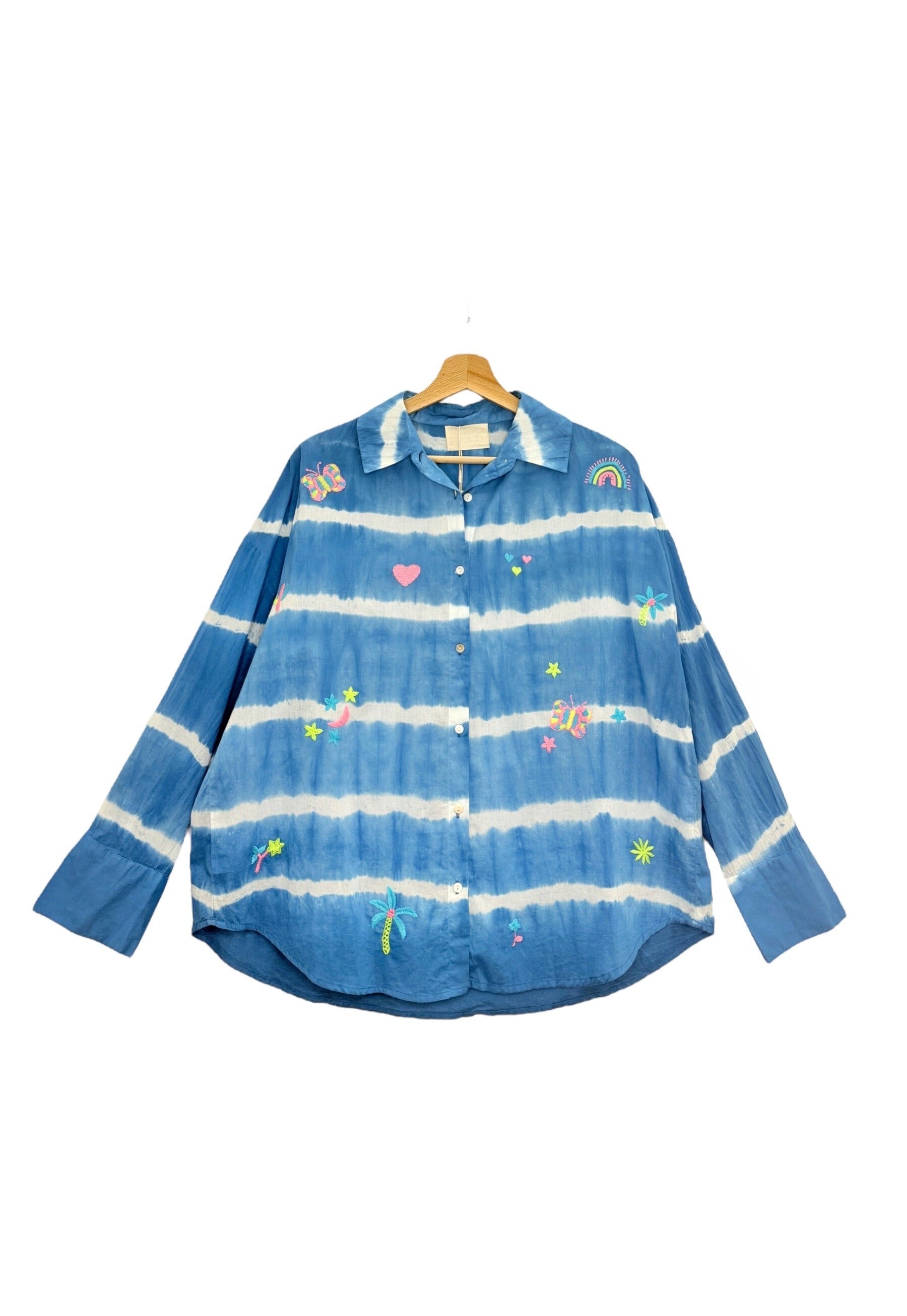 Tie dye blauw
