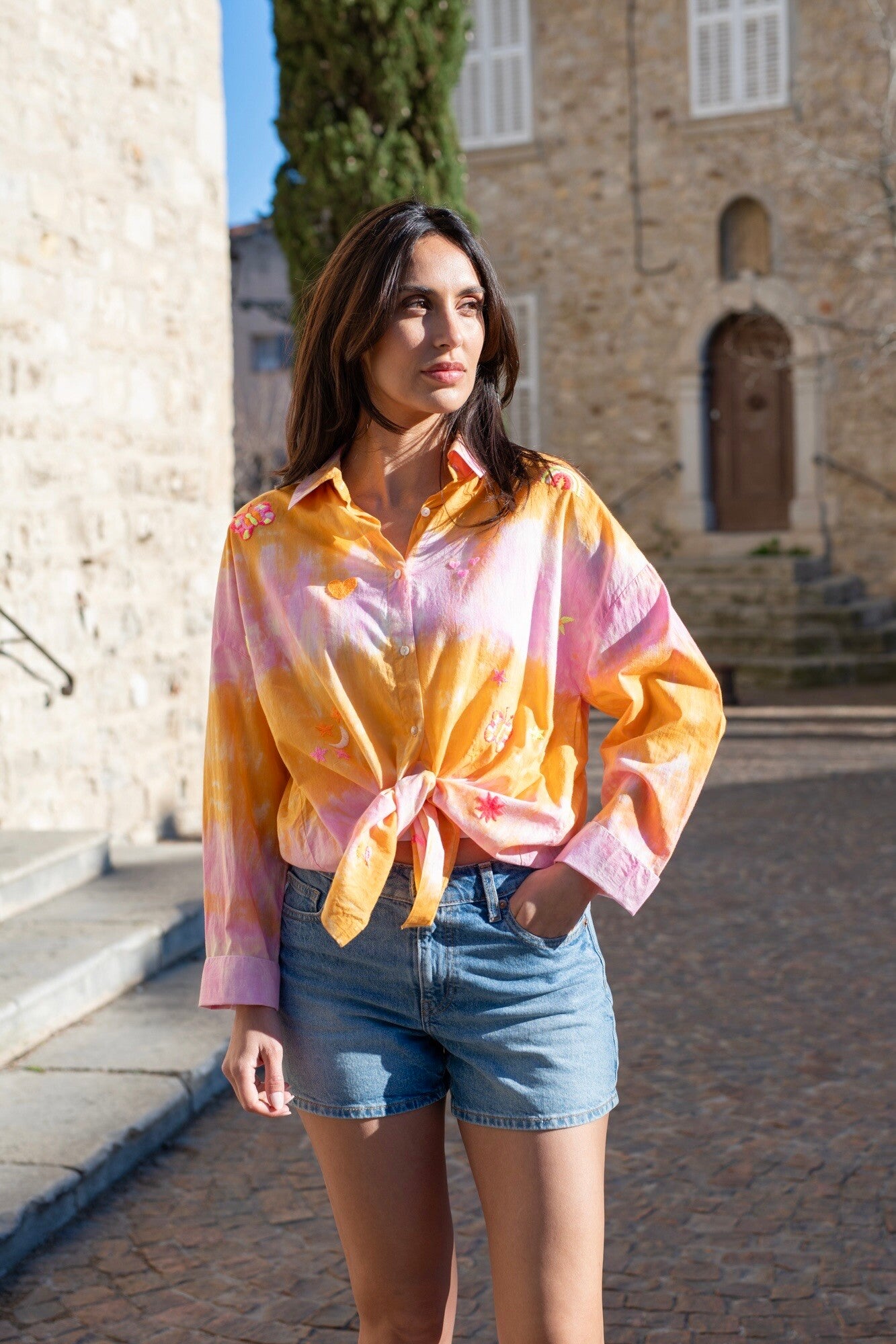 Tie dye oranje