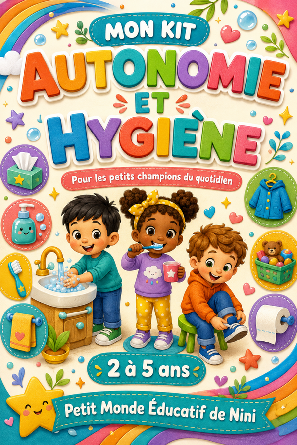 🌈 MON KIT AUTONOMIE ET HYGIÈNE — 2 À 5 ANS 🌈