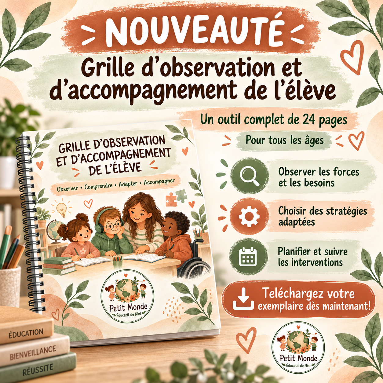 🌿 Grille d’observation et d’accompagnement de l’élève 🌿