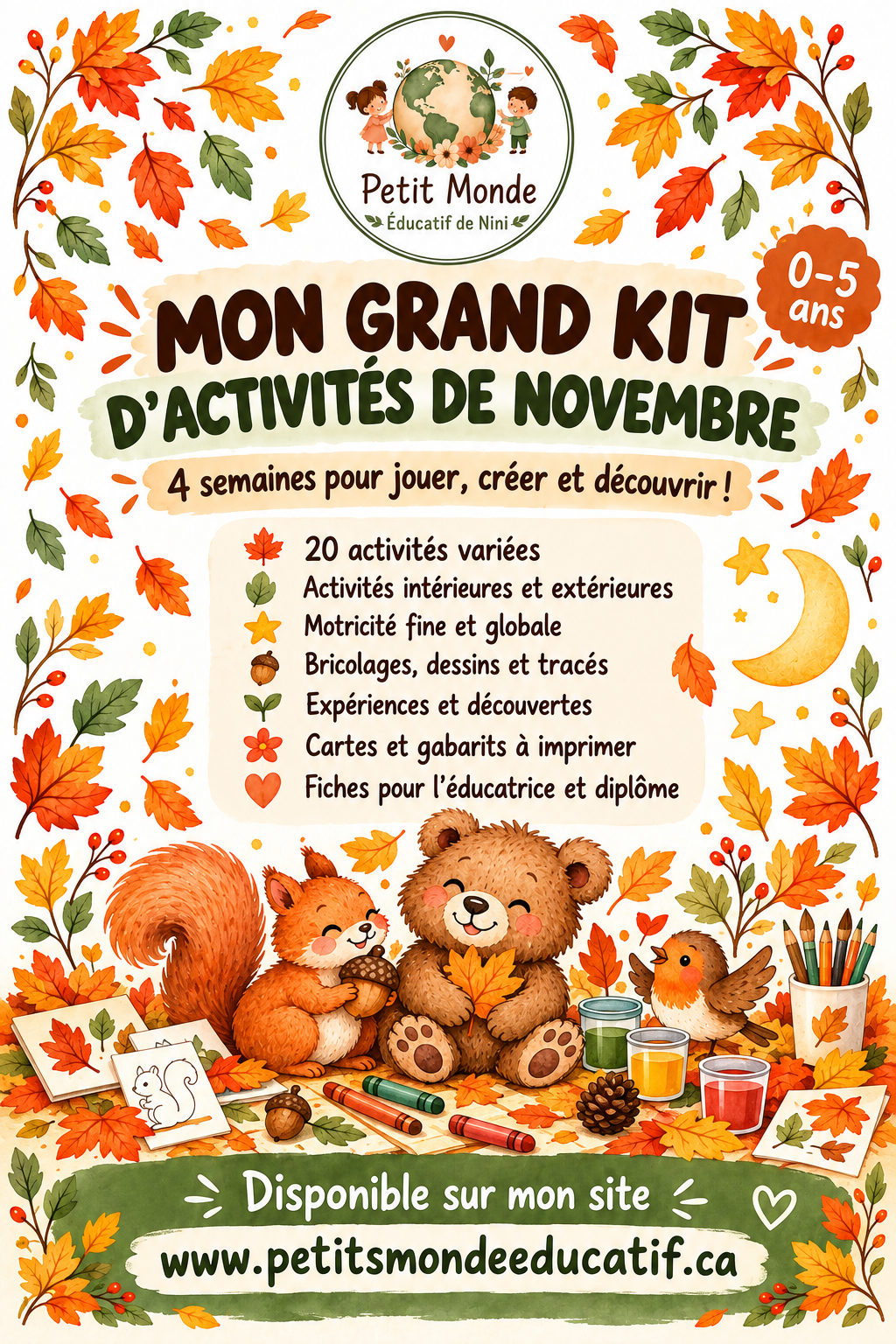 🍂 Un mois de novembre rempli de découvertes pour vos cocos ! 🐿️