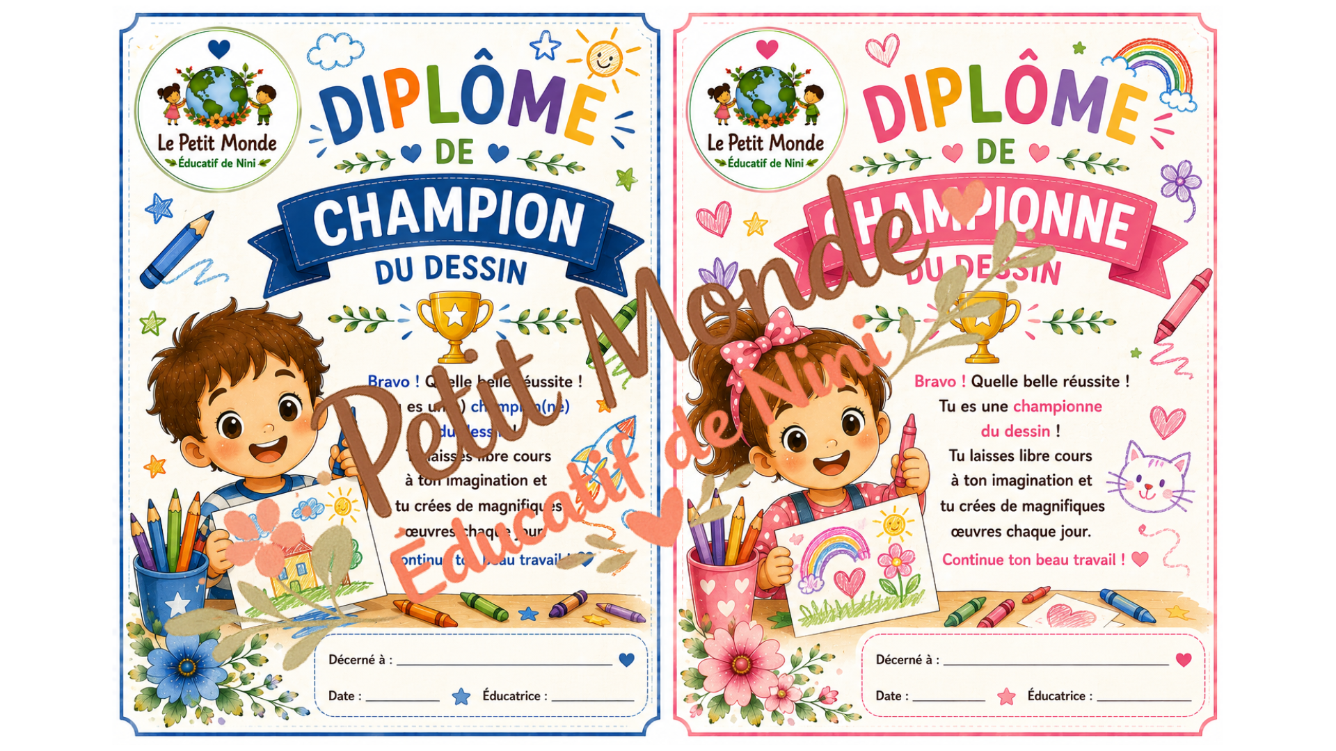 Diplôme - Champion(ne) du dessin