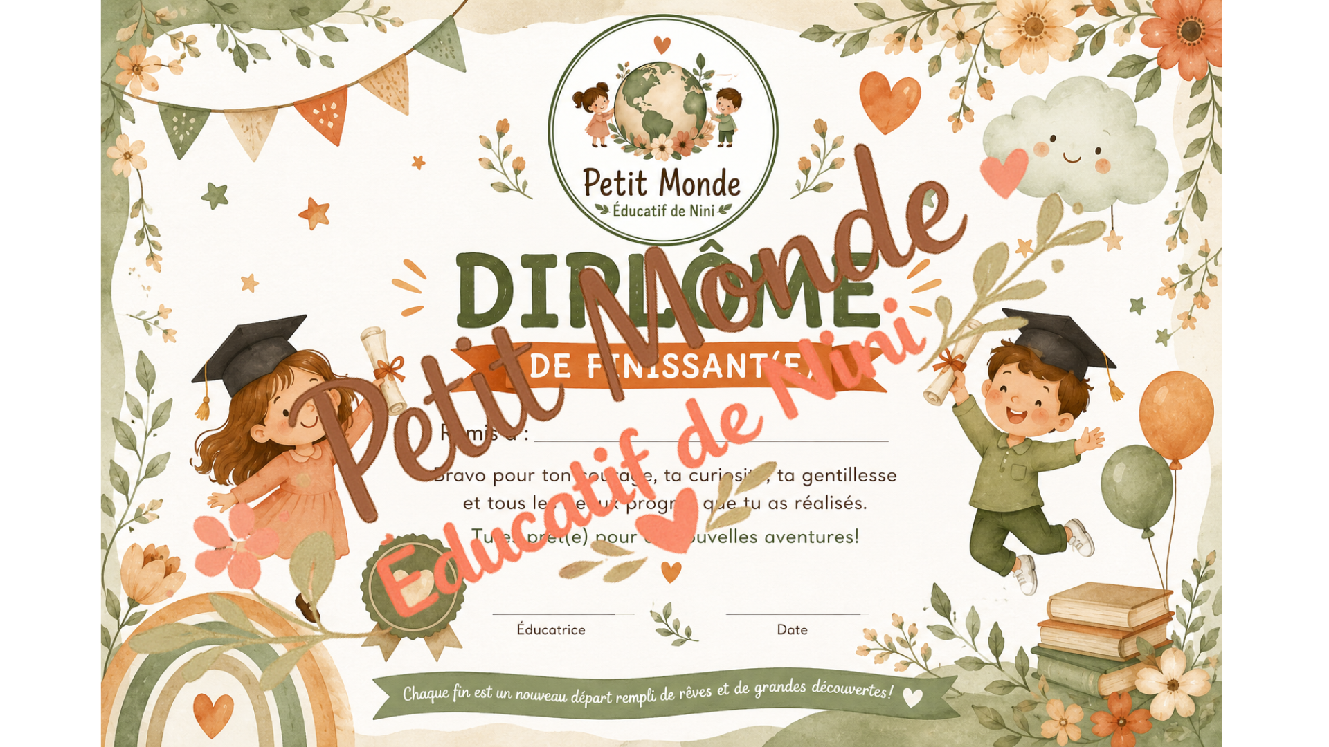 Diplôme de finissant(e) Garderie