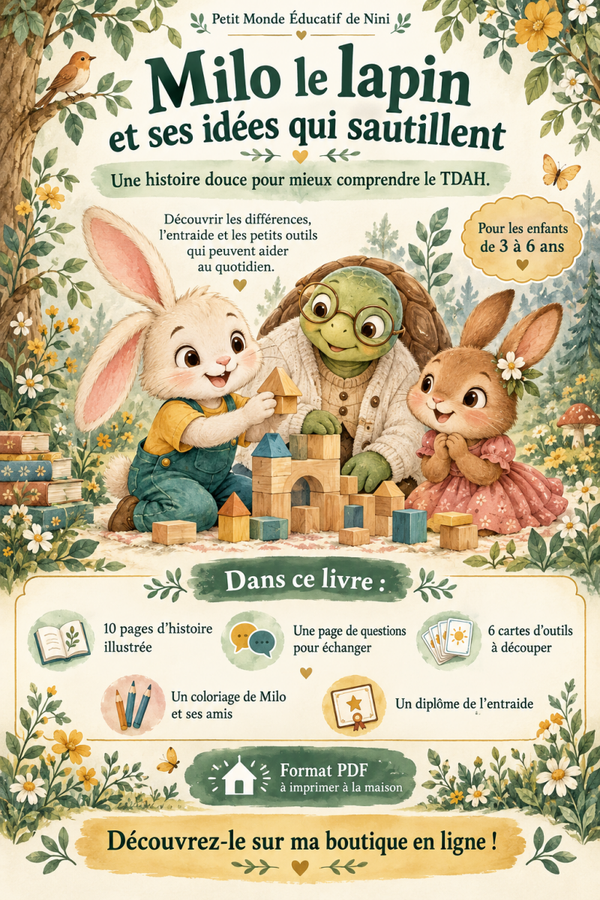 🐰💛 Découvrez Milo le lapin et ses idées qui sautillent !