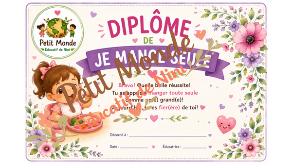 Diplôme - Je mange seul(e)