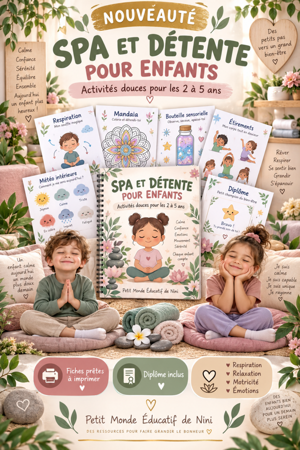 🧘🌸 Spa et détente pour enfants – Activités douces pour les 2 à 5 ans 🌸🧘