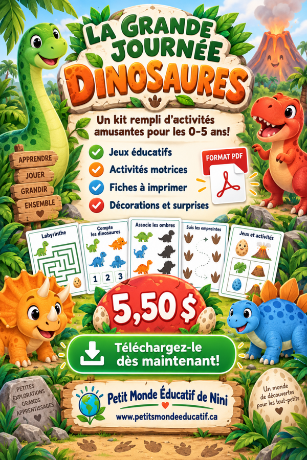 🦖 La grande journée dinosaures – 0 à 5 ans