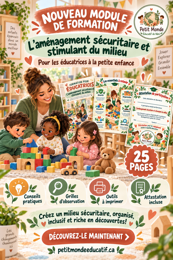 🌿 Module de formation — L’aménagement sécuritaire et stimulant du milieu