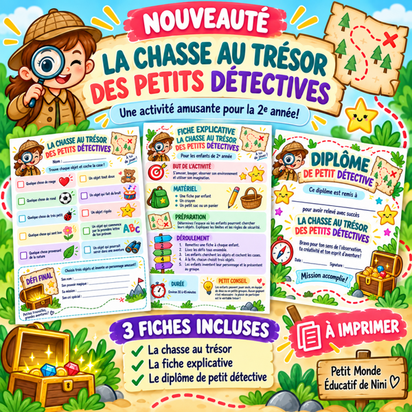🔎 La chasse au trésor des petits détectives 🗺️