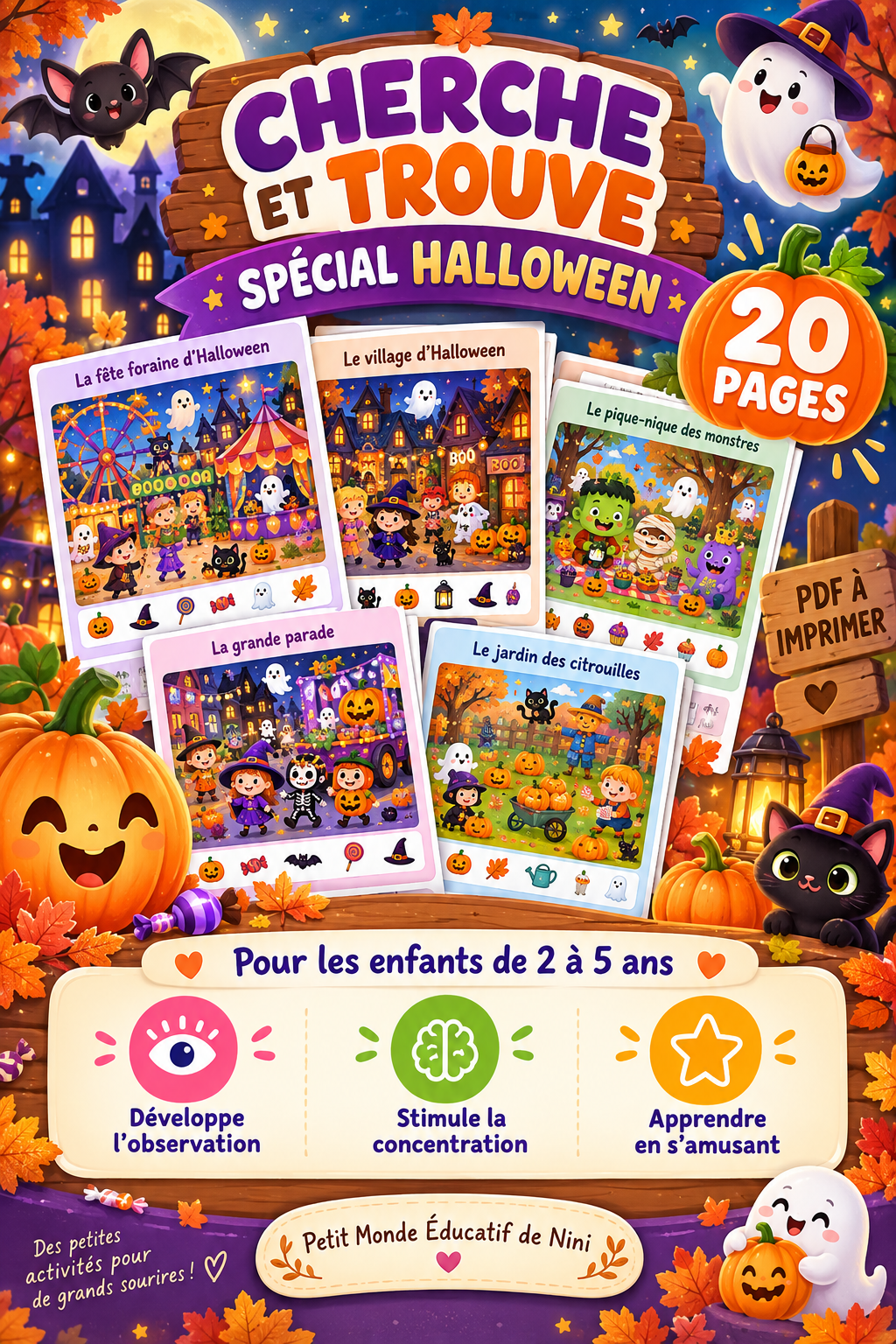 🎃🔍 CHERCHE ET TROUVE – SPÉCIAL HALLOWEEN 🔍🎃