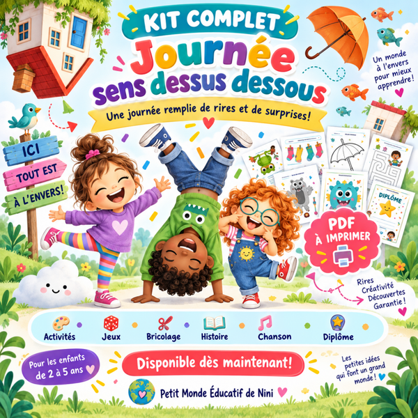 🙃 Journée sens dessus dessous – Le kit complet! 🌈