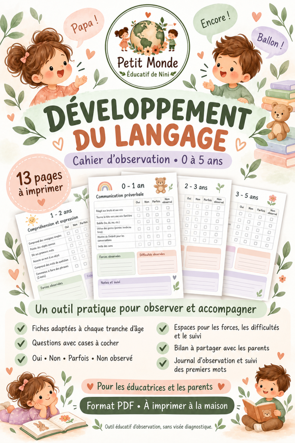 🌿🗣️ DÉVELOPPEMENT DU LANGAGE — DE 0 À 5 ANS 🗣️🌿